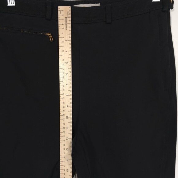 TORY BURCH Women's Dress Pants Size 10 Stretch Cotton Ankle Zip Black 1210-74820 - Picture 6 of 13